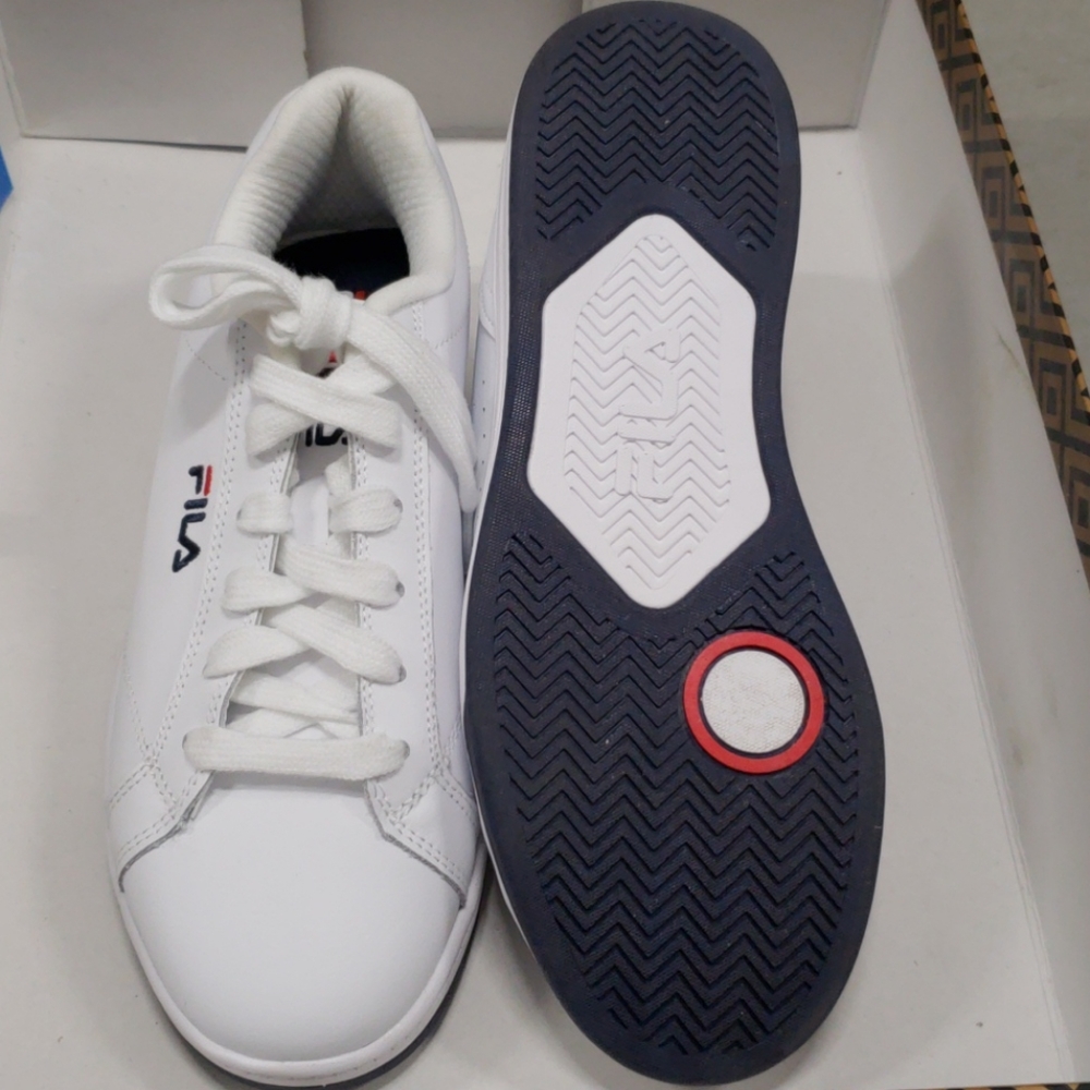 New white leather FILA womens sneakers shoes